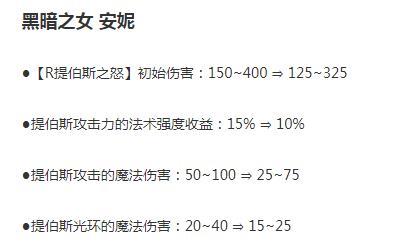 LOL7月24日斗魂竞技场安妮削弱介绍图2