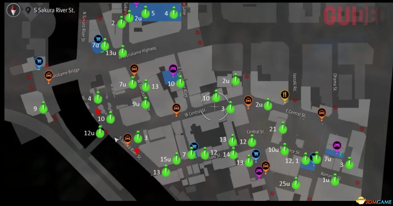 如龙7外传无名之龙横滨全收集地图分享图1